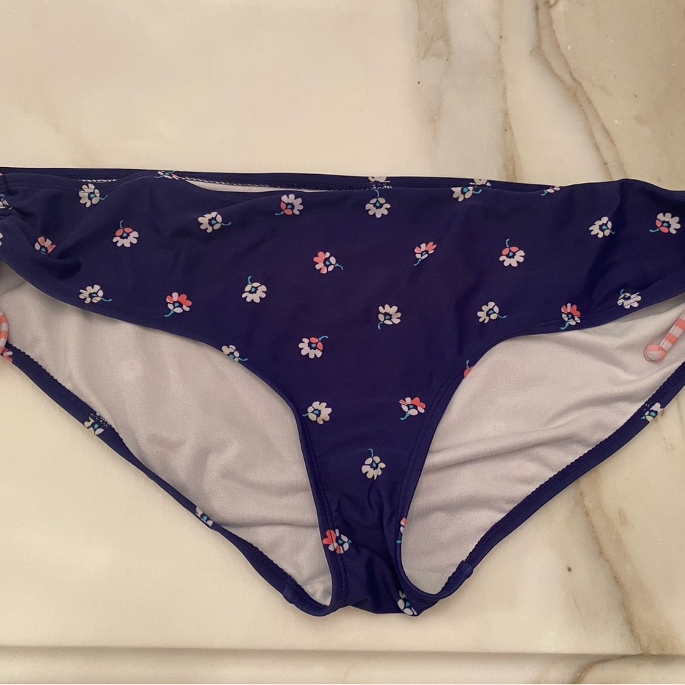 Old Navy Floral Bikini Bottom - Navy and Pink